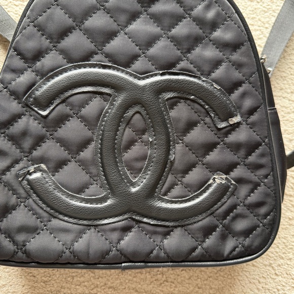 Quilted Black Logo Backpack Women\'s Bag Leather Fabric Bag Back Pack Purse Tote main image 11